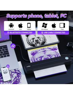 Impresora de Tatuajes PeriPage P91 Inalámbrica 1500mAh 2