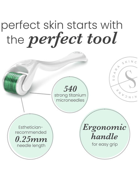Rodillo Derma Sdara Microneedling para la Cara - Blanco Rodillo Derma Sdara Microneedling para la Cara - Blanco