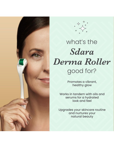 Rodillo Derma Sdara Microneedling para la Cara - Blanco