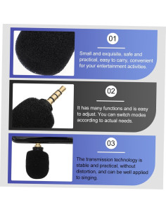 Micrófono portátil VICASKY con cancelación de ruido 4cm 2