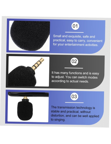 Micrófono portátil VICASKY con cancelación de ruido 4cm