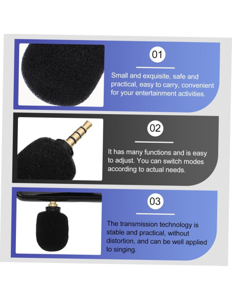 Micrófono portátil VICASKY con cancelación de ruido 4cm