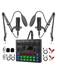 Paquete de Podcast Profesional con Micrófono y Accesorios