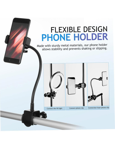 Soporte para Teléfono BESTonZON Metalico 360 Ajustable Negro