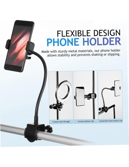 Soporte para Teléfono BESTonZON Metalico 360 Ajustable Negro