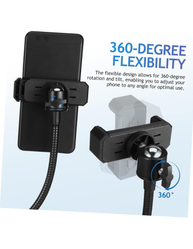 Soporte para Teléfono BESTonZON Metalico 360 Ajustable Negro