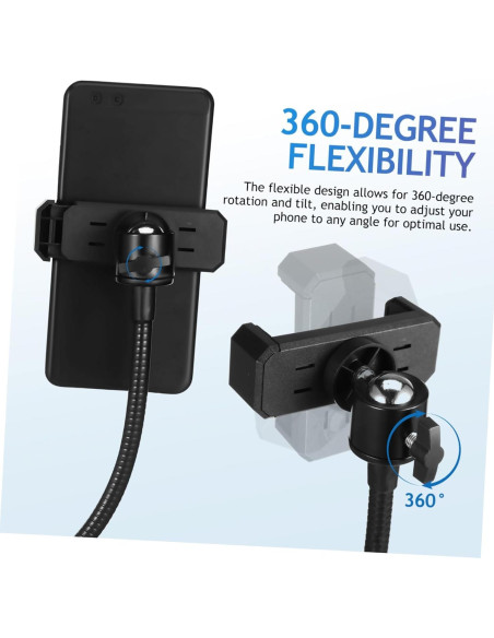 Soporte para Teléfono BESTonZON Metalico 360 Ajustable Negro