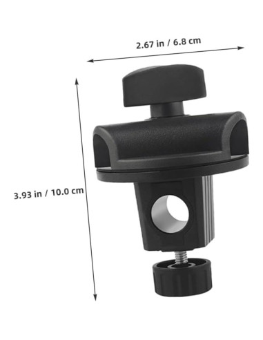 2 Clips de Brazo de Micrófono Ajustables ABS Negro 10cm