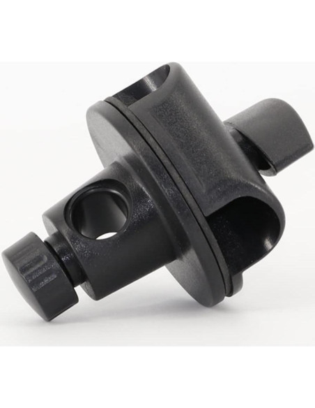 2 Clips de Brazo de Micrófono Ajustables ABS Negro 10cm