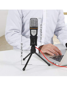 Soporte de Micrófono Trípode Vaguelly Negro para Streaming y Grabación 2