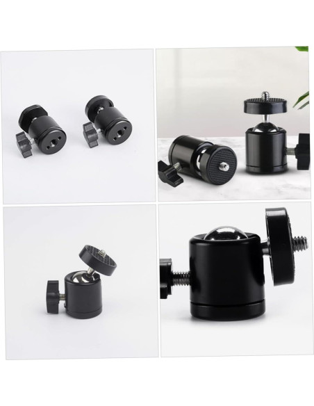 8 Piezas Soporte de Cabeza de Bola Metal para Trípode 1/4"