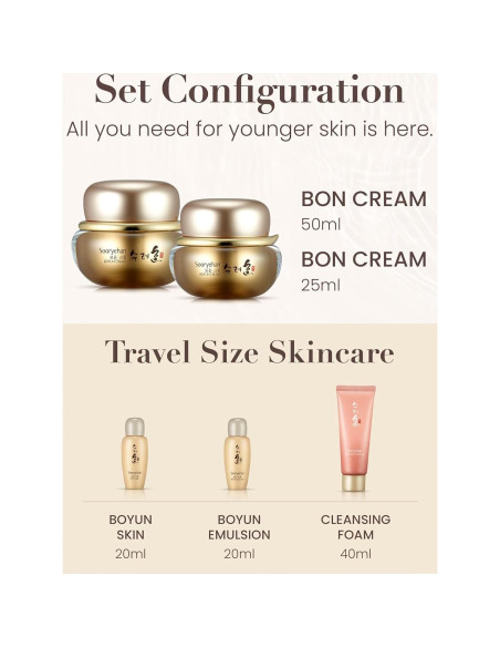 Set de Cuidado de Piel Sooryehan Boyun 155ml - Ginseng Rojo