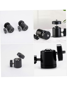 8 Piezas Soporte de Cabeza de Bola Metal para Trípode 1/4" 2