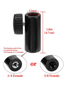 Adaptador de Micrófono Geekria 3/8 y 1/4 Negro - 2 Paquete 2