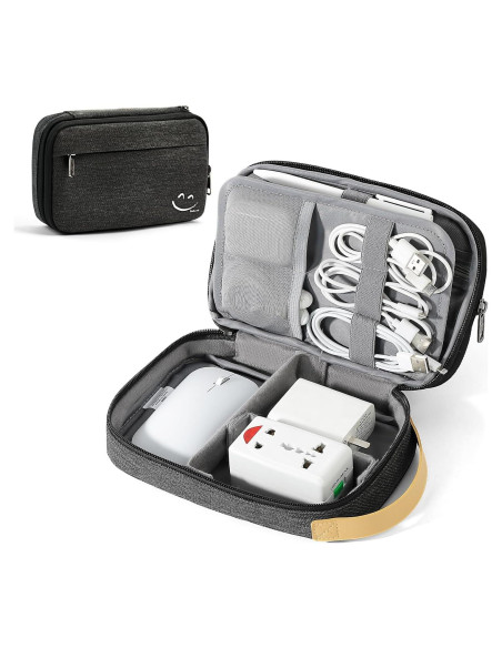 Organizador de Cables Travelkin Negro, Estuche Impermeable 21.1x14cm
