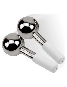 Esferas de Hielo Prime Fitness para Masaje Facial - Blanco