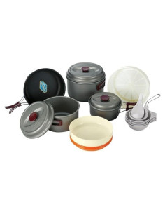 Juego de Utensilios de Cocina Kovea 18 Piezas Aluminio Gris