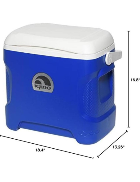 Enfriador Igloo Contour 30 Qt Azul - Ergonomía y Aislamiento