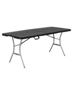 Mesa Plegable 6 Pies Lifetime Negra, Comercial Ligera