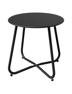Mesa Lateral Redonda Grand Patio 45 cm Negra para Exterior
