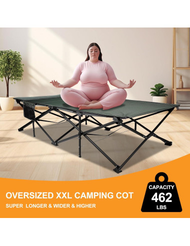 Cama de Camping Plegable REDCAMP Extra Grande 211x99cm 210kg