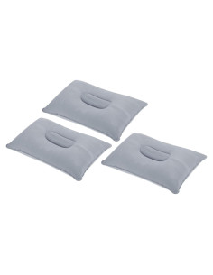 Almohada Inflable PATIKIL 3 Paquetes Camping Soporte Cuello Gris
