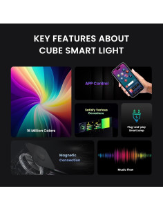 Extensión de Luz Spot Yeelight Cube RGB 16 Millones de Colores 2