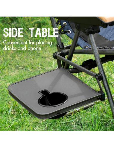 Silla de Patio Reclining Portal XL con Almohadas y Porta Vasos