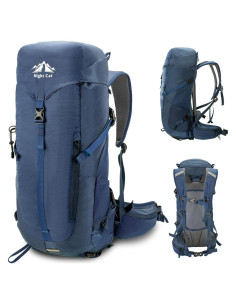 Mochila de senderismo 30L Night Cat impermeable azul