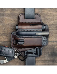 Funda de Cuero Amorr para Multiherramienta y Accesorios EDC 2