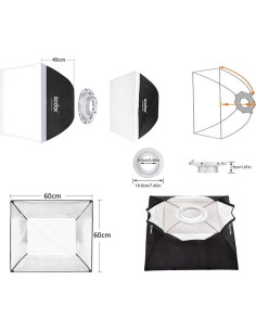 Softbox Rectangular Godox 60x60cm Bowens para Estudio 2