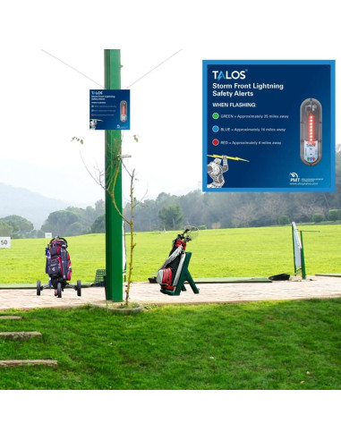 Cartel de Seguridad para Piscina TALOS 35.56cm con Detector de Rayos