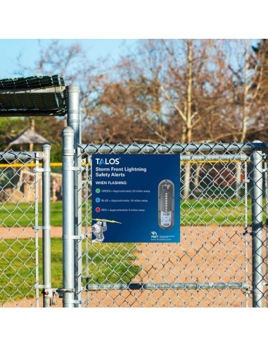 Cartel de Seguridad para Piscina TALOS 35.56cm con Detector de Rayos