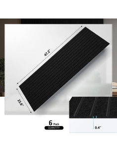 Panel Acústico UMIACOUSTICS 6 Piezas 120x60 cm Negro 2