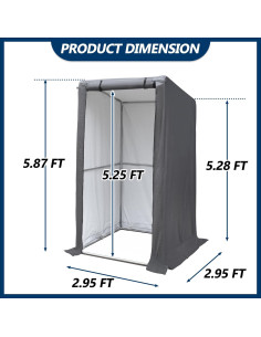 Cobertizo de Almacenamiento Exterior COVERONICS 0.91m Gris 2