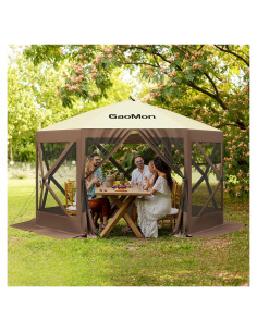 Carpa Plegable GAOMON 3x3m para Camping y Jardín - 6-8 Personas