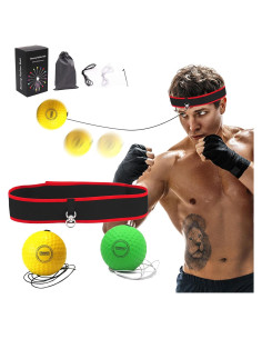 Bola de Reflexión de Boxeo Orgonite con Banda Ajustable