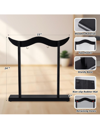 Soporte de Gong de Madera Ecoaterui 14" para Meditación y Yoga