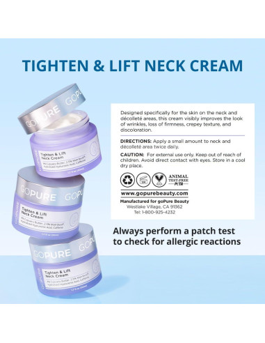 Crema para el Cuello goPure - Apreta y Levanta 6.1cm