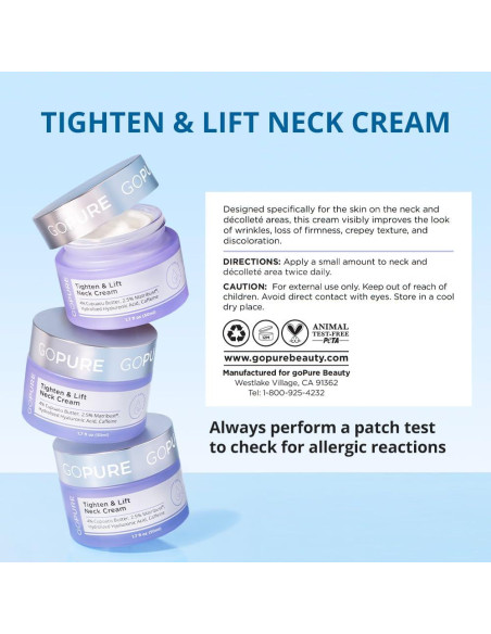 Crema para el Cuello goPure - Apreta y Levanta 6.1cm