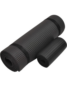 Alfombrilla de Yoga Fitvids Antidesgarro 1.27 cm Negra 2