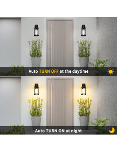 Lámpara de Pared LED PARTPHONER 10W con Sensor Dusk a Dawn 2