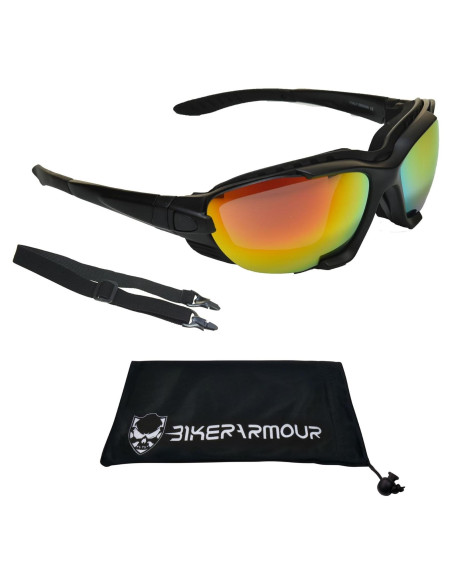 Gafas de seguridad Bikershades Slider Naranja con almohadilla