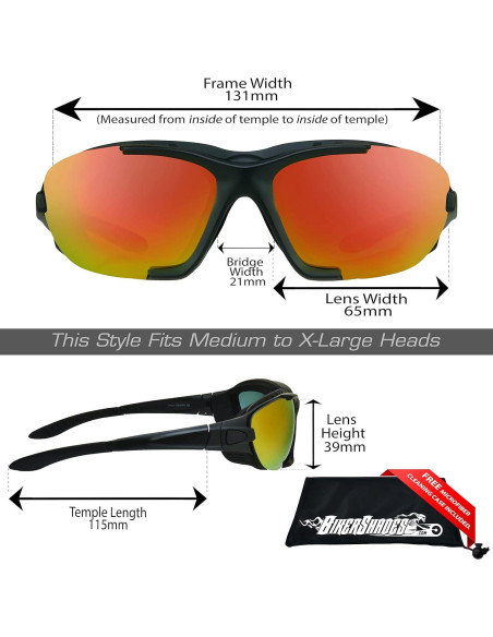 Gafas de seguridad Bikershades Slider Naranja con almohadilla