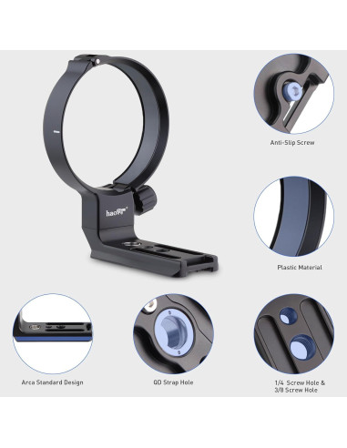 Anillo de Montaje en Trípode Haoge LMR-Z186 para Nikon Nikkor Z 180-600mm