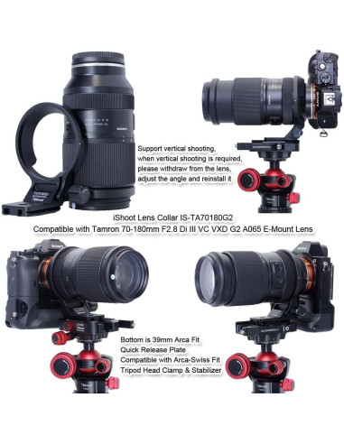 Anillo de Montaje en Trípode iShoot para Tamron 70-180mm F2.8