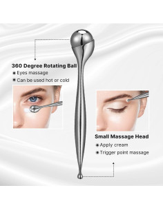 Aplicador de Crema para Ojos QooWo 2 en 1 con Rodillo Frío 2