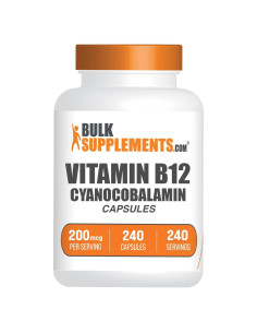 Cápsulas de Vitamina B12 BulkSupplements 200 mcg - Energía y Bienestar