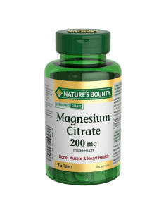 Citrato de Magnesio Nature's Bounty 200 mg 75 Tabletas