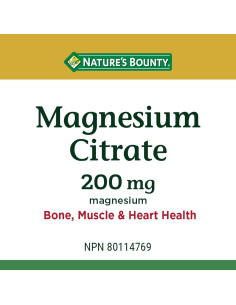 Citrato de Magnesio Nature's Bounty 200 mg 75 Tabletas 2